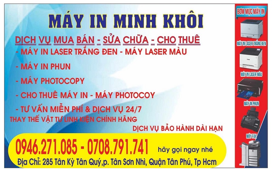 Máy In Minh Khôi Tân Phú, 285/11A Tân Kỳ Tân Quý, Phường Tân Sơn Nhì ...