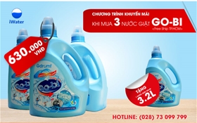 Mua 3 can nước giặt GO BI 3,2L Tặng 1 Can GO BI cùng loại 3,2L