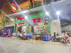 Quán Ốc T2: 285/T2 Cách Mạng Tháng 8, Phường 12, Quận 10, Thành phố Hồ Chí Minh