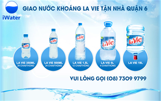Đại lý giao nước khoáng LaVie quận 6, điện thoại (08) 7309 9799