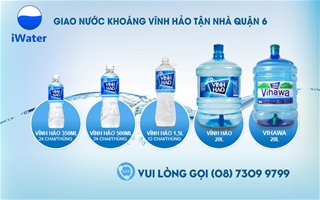 Đại lý nước khoáng Vĩnh Hảo quận 6, điện thoại giao hàng (08) 7309 9799