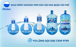 Đại lý nước khoáng Vĩnh Hảo Quận Tân Phú, điện thoại (08) 7309 9799