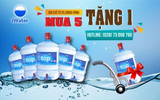 Chương trình khuyến mãi nước tinh khiết TOP, Mua 5 Tặng 1, giao hàng tận nhà khách hàng Huyện Nhà Bè TP.HCM