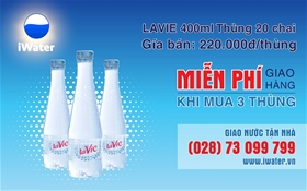 Bảng giá giao nước LaVie chai 400ml giao hàng tận nhà khách hàng thuộc 24 quận huyện TP.HCM