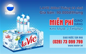 Bảng giá giao nước LaVie chai 500ml giao hàng tận nhà khách hàng thuộc 24 quận huyện TP.HCM