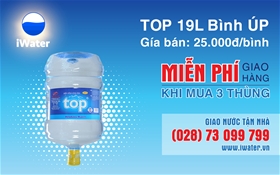 Đại lý giao nước TOP bình 19 lít dành cho máy nóng lạnh giao hàng tận nhà khách hàng ở quận 1